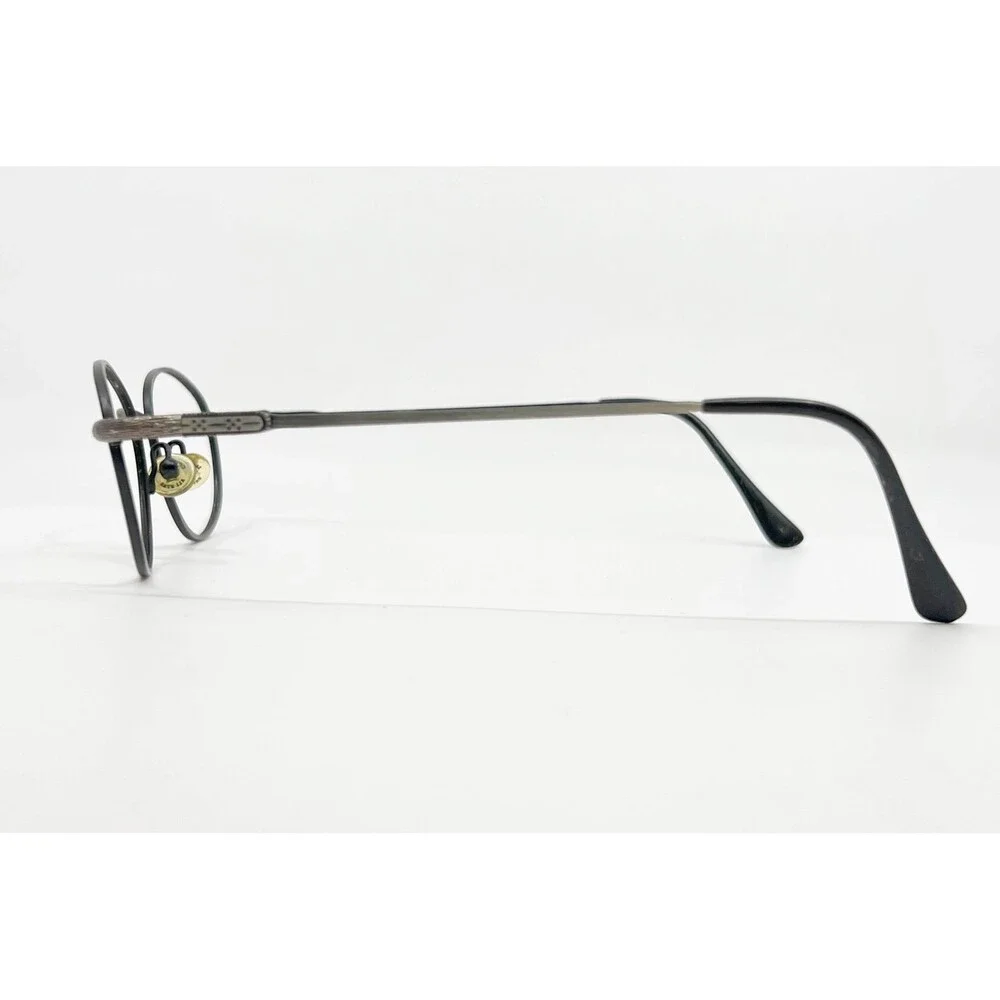 Rebel Eyeglasses Unisex Pewter Oval Metal Frames 49-19-140 Small Medium